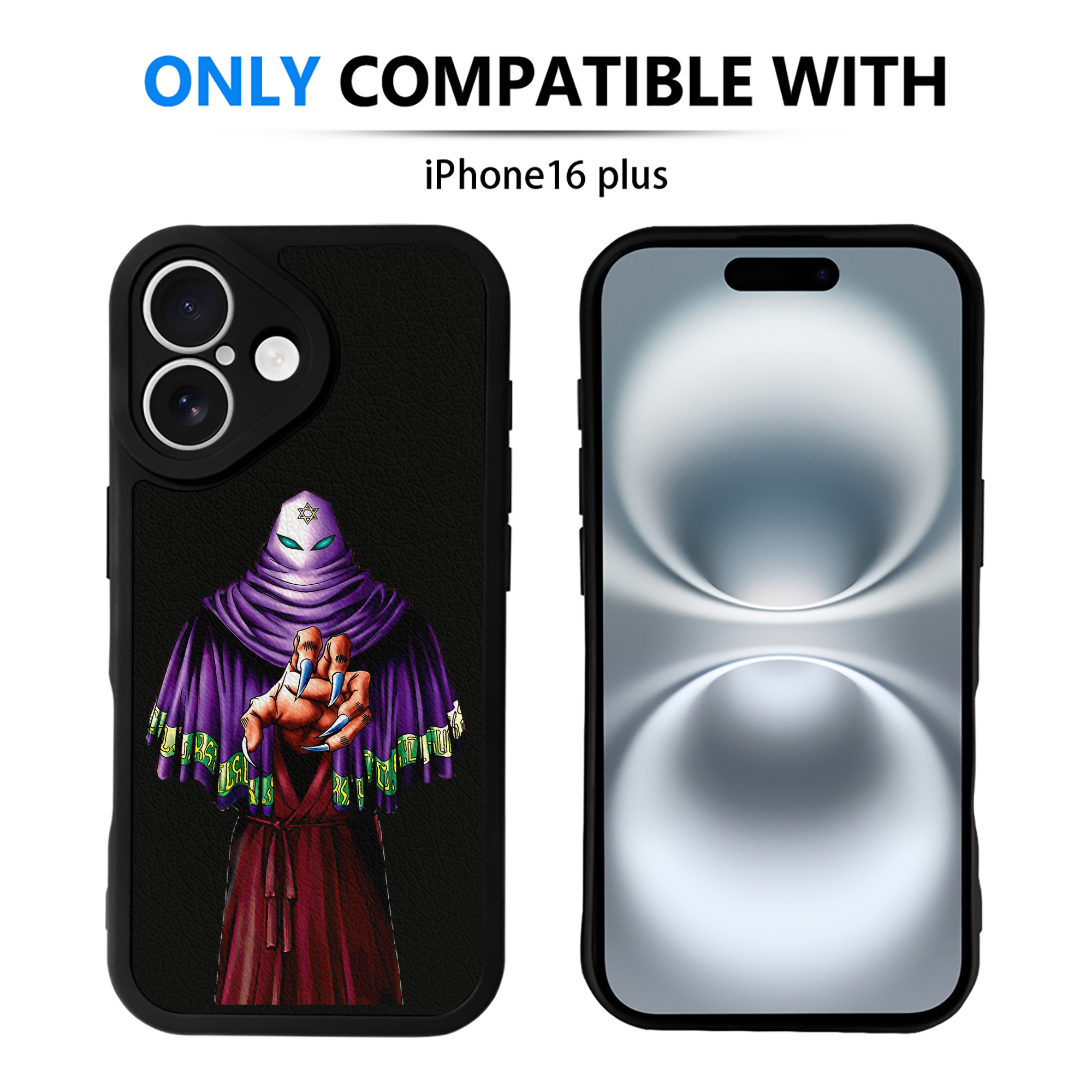 （画像用） 遊☆戯☆王 Yu-Gi-Oh! 【iPhone 16シリーズ対応】シリコンスマホケース（レザー調） 材質：シリコン
